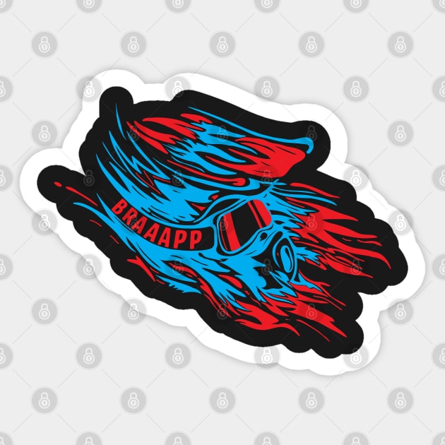 Braaap Enduro Helmet Sticker by Dirt Bike Gear